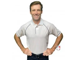 Smitty Men's Mesh Volleyball Referee Shirt - White -UMP ATTIRE Shop VBS 400 WH Smitty Men s Mesh Volleyball Referee Shirt White front