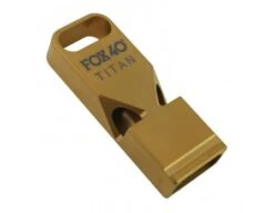 Fox 40 Titan Referee Whistle -UMP ATTIRE Shop WTITAN G Fox 40 Titan Referee Whistle Gold Front Angled View