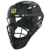 Wilson MLB Pro Stock Steel Umpire Helmet -UMP ATTIRE Shop wta5801bl pro stock umpire helmet steel bl ye side